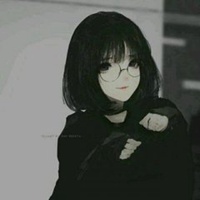 女生黑色头像 红眼睛带口罩图片