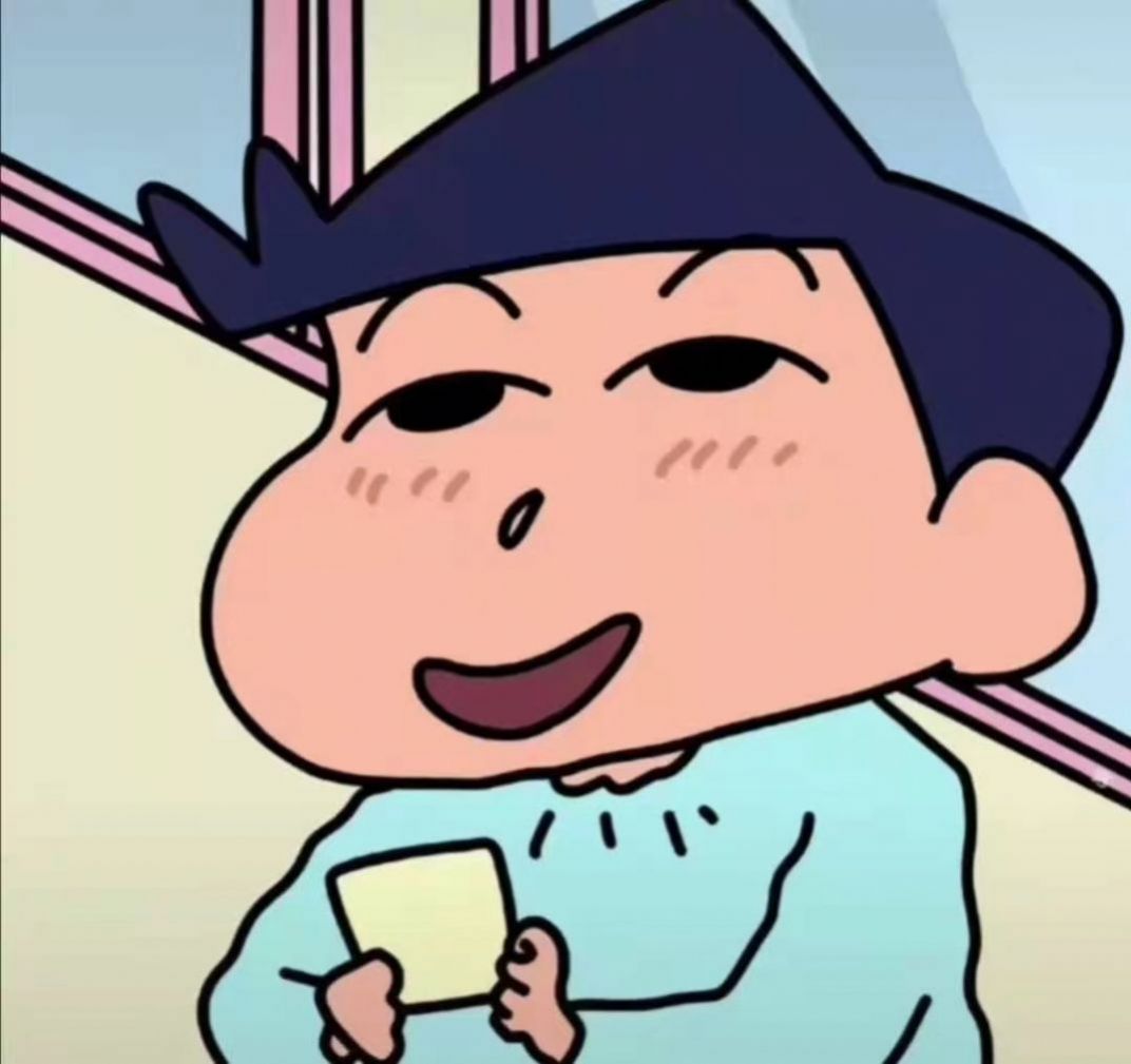 抖音蜡笔小新照镜子朋友圈背景图