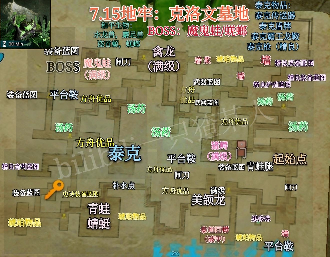 方舟生存进化克洛文墓地攻略：7月15日地牢路线地图打法教学[多图]图片3