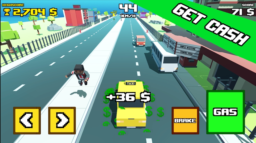 ⳵֮·Ϸٷ(Crazy Road Taxi Madness) v0.1ͼ3